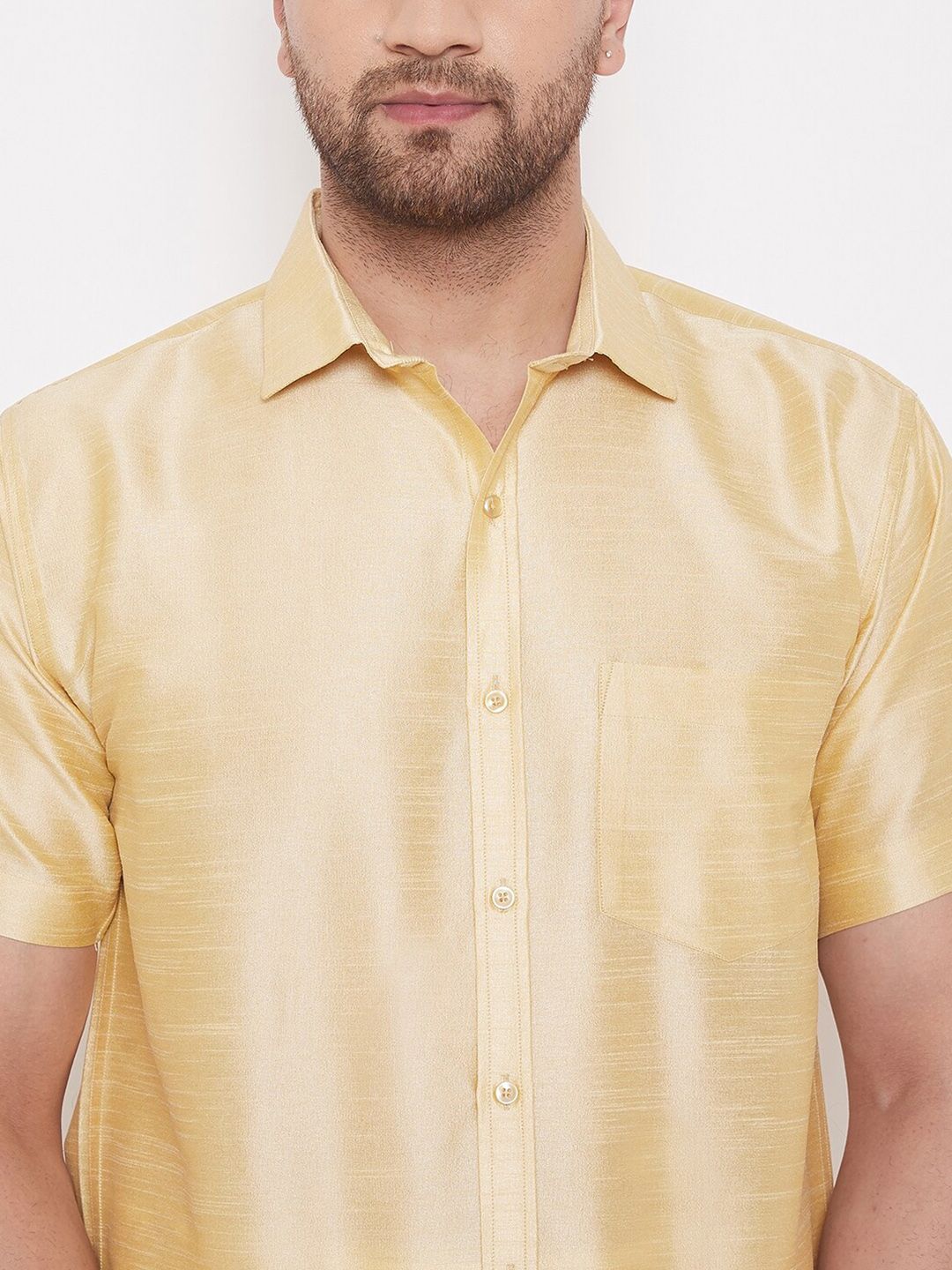VASTRAMAY Premium Spread Collar Casual Shirt