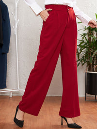 SASSAFRAS worklyf Women Straight Fit Easy Wash Formal Trousers