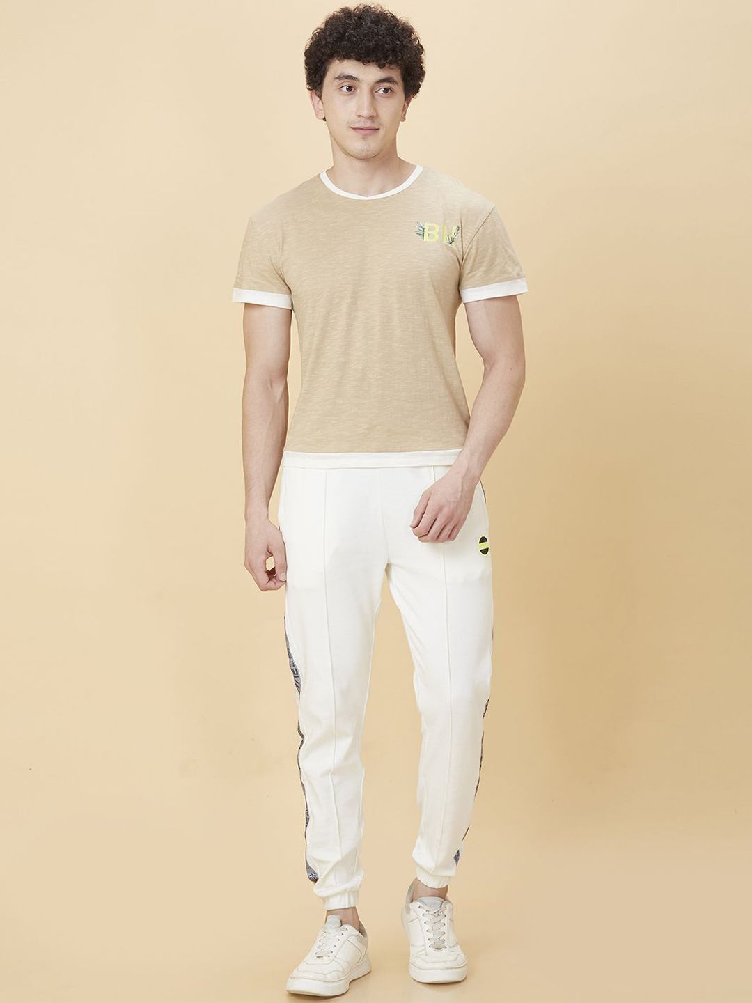 Being Human Men Mid Rise Drawstring Closure Joggers Track Pants