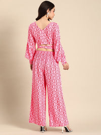 Anouk Printed Wrap Top with Palazzos