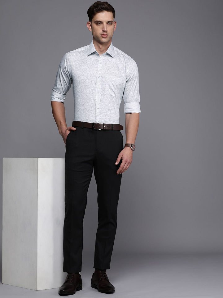 Raymond Slim Fit Floral Printed Pure Cotton Formal Shirt