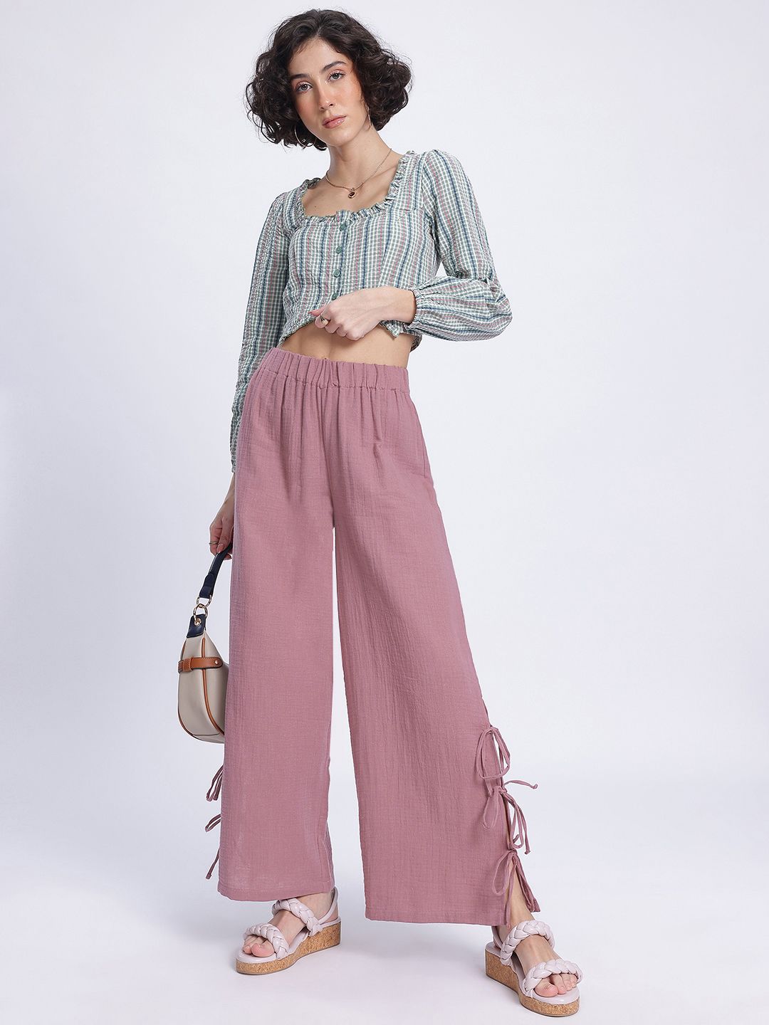 DressBerry Women Feminine Essence Trousers with Bow-Detail