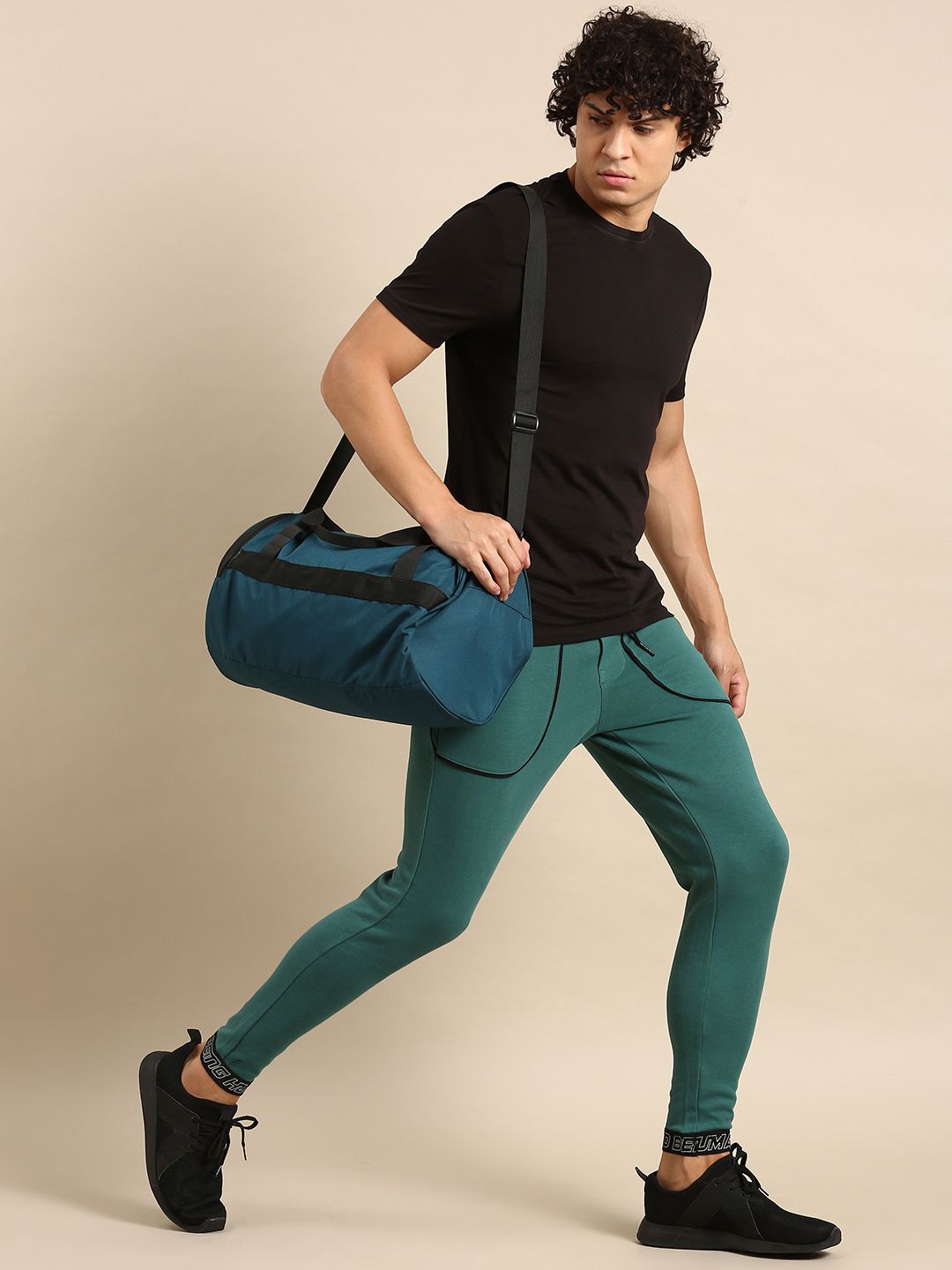 Being Human Men Mid-Rise Joggers With Side Pockets Detail