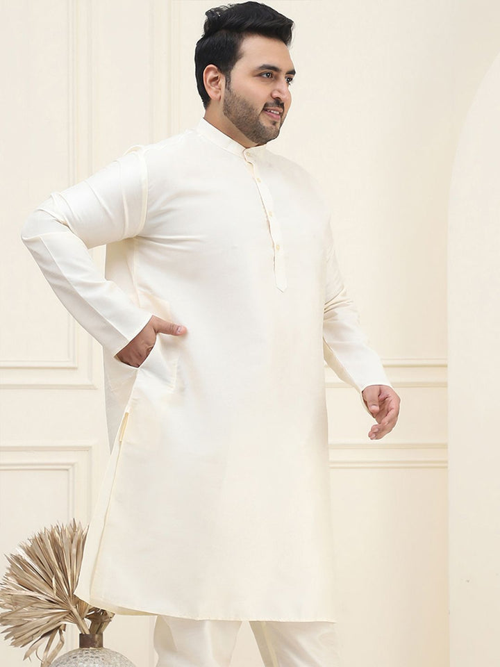 SOJANYA PLUS Size Men Off White Kurta