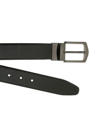 Teakwood Leathers Men Textured Leather Reversible Formal Belt
