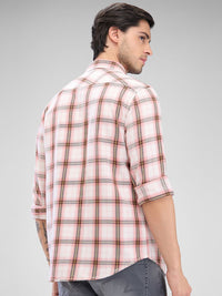 SPYKAR Men Slim Fit Tartan Checks Opaque Checked Casual Shirt
