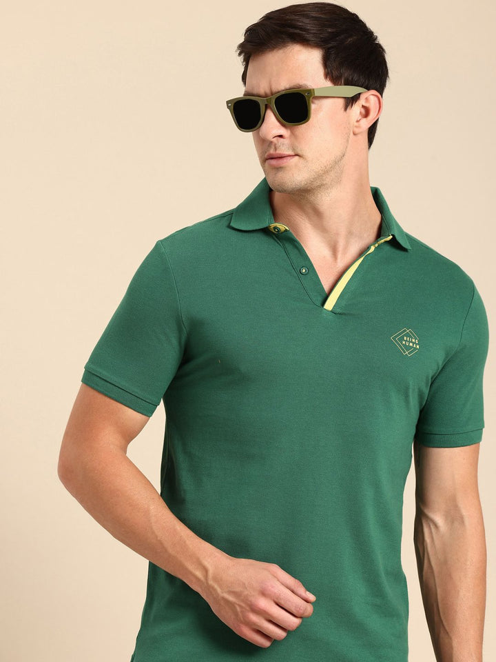 Being Human Polo Collar Pure Cotton T-shirt