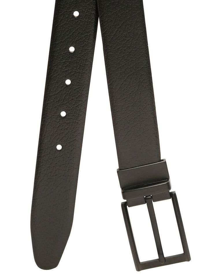 Teakwood Leathers Men Textured Leather Reversible Belt