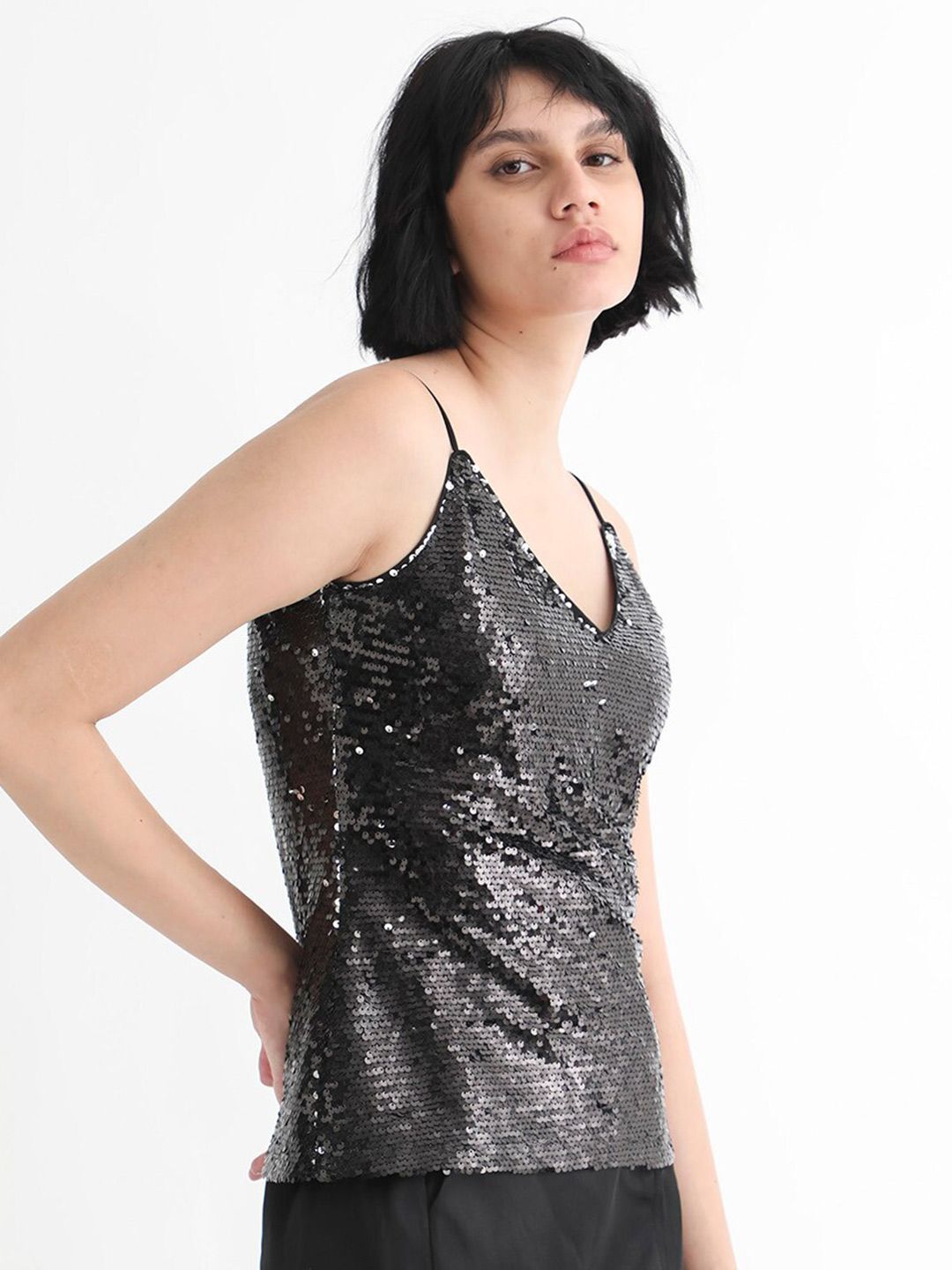 RAREISM Embellished Sequinned Top