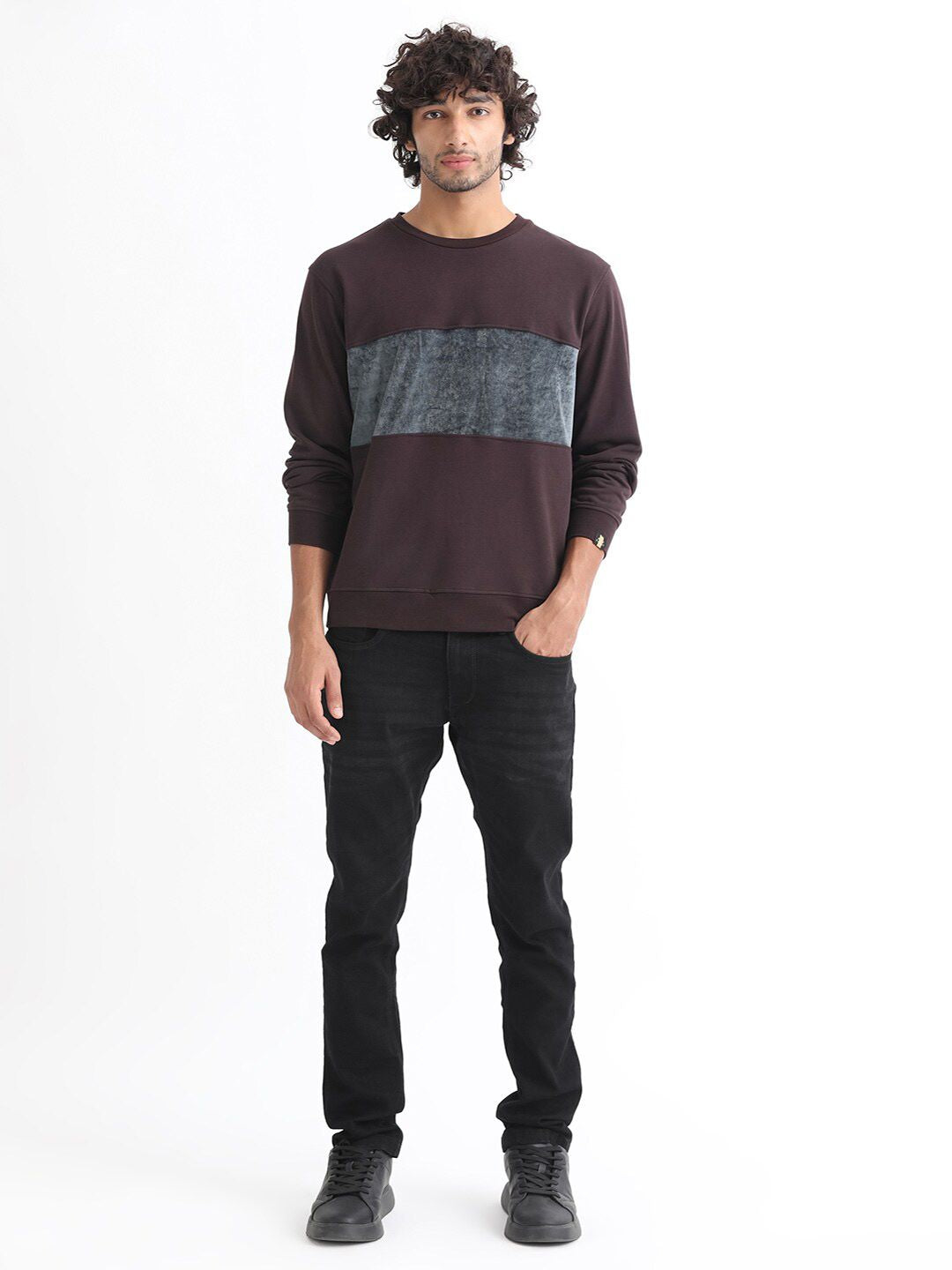 RARE RABBIT Men Tide Striped Sweatshirt