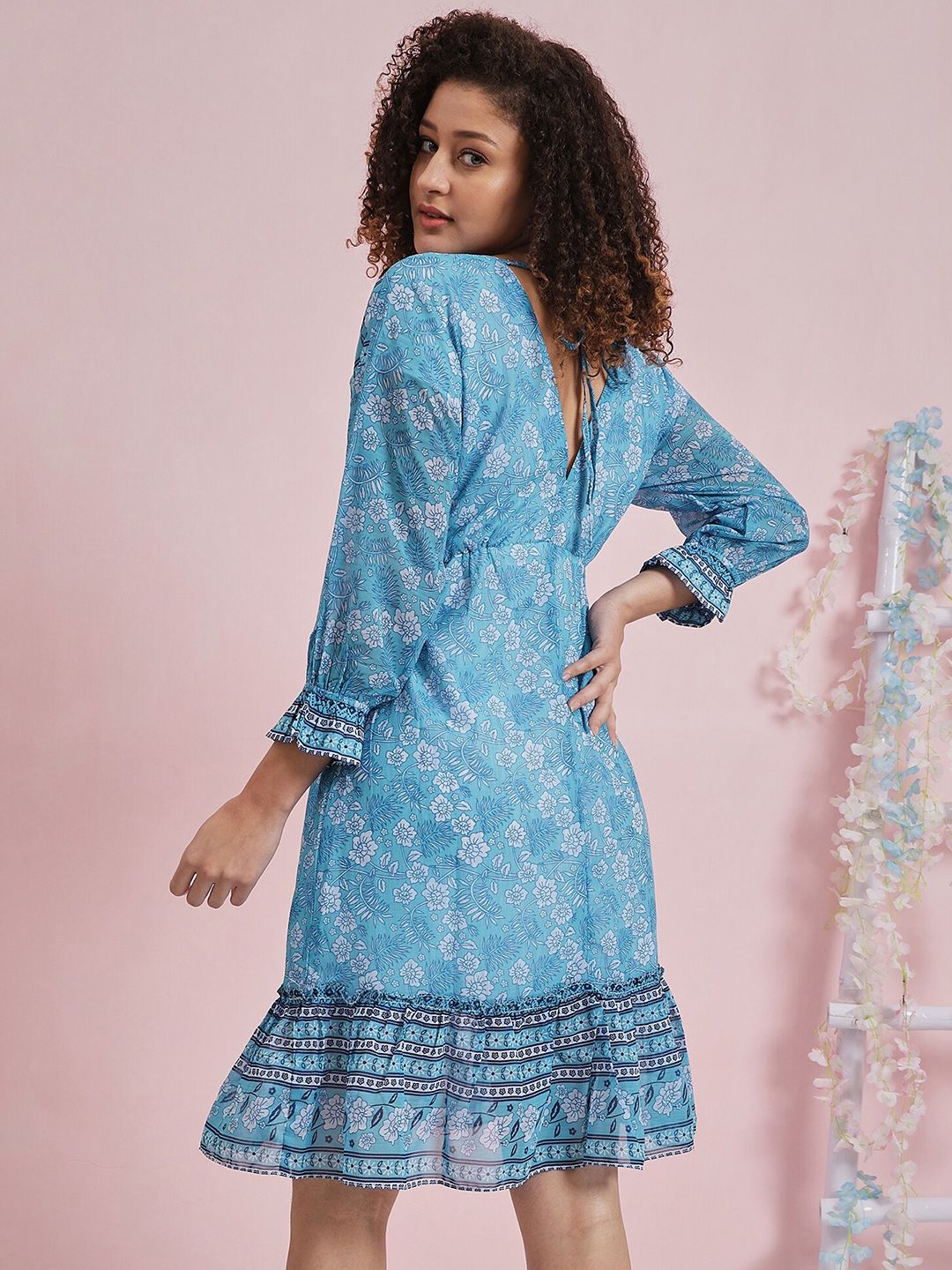 Athena Floral Printed Georgette Dress