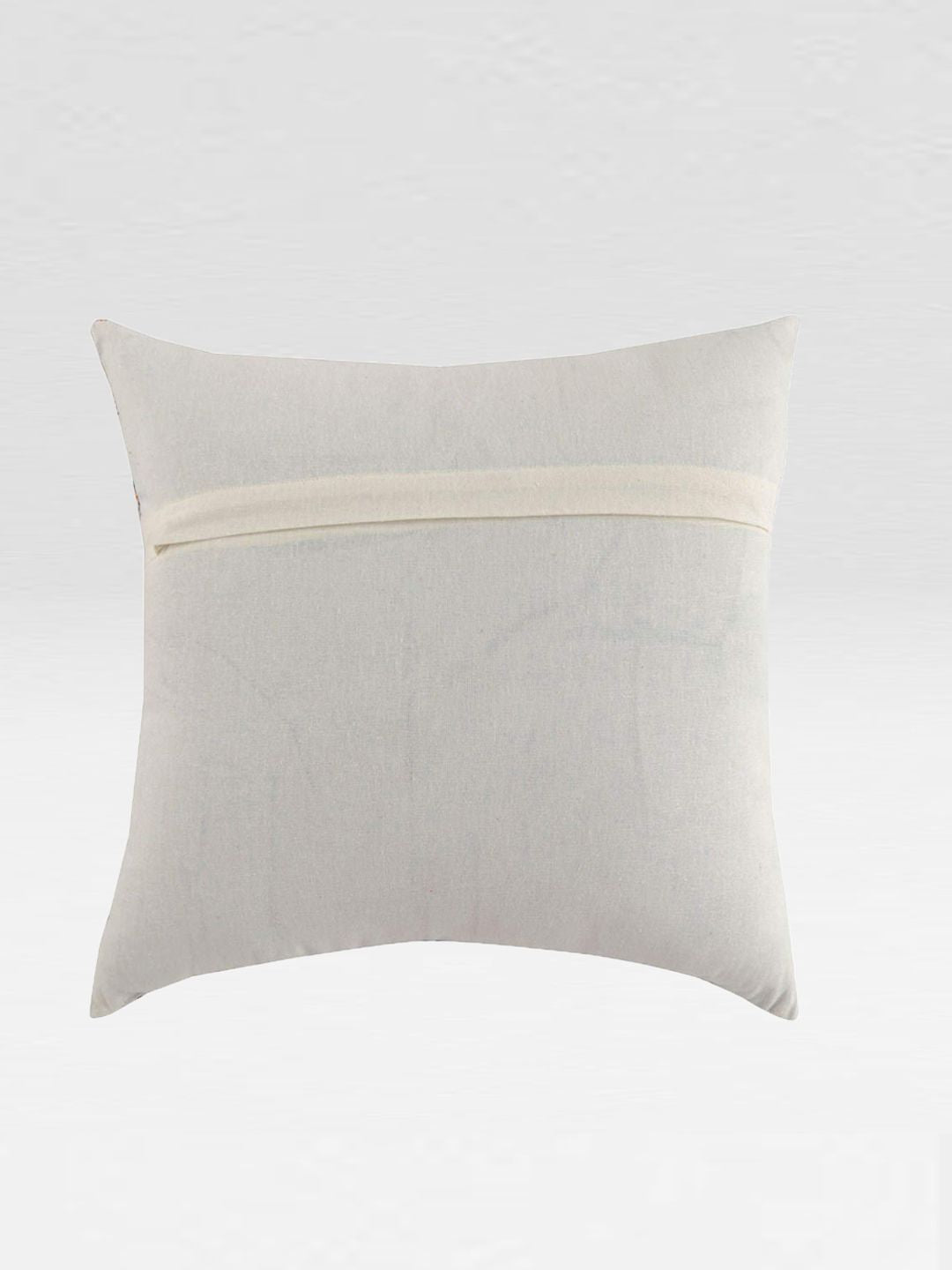 STITCHNEST Pack Of 2 Peach-Coloured Printed Square Cushion Covers