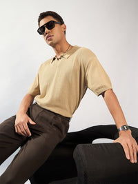 DENNISON Men Polo Collar Oversized Stretchex T-shirt