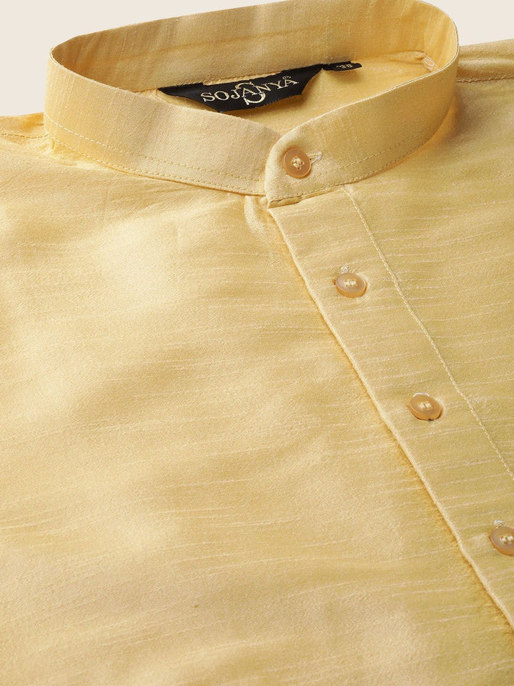 SOJANYA Mandarin Collar Regular Kurta With Churidar & Nehru Jacket