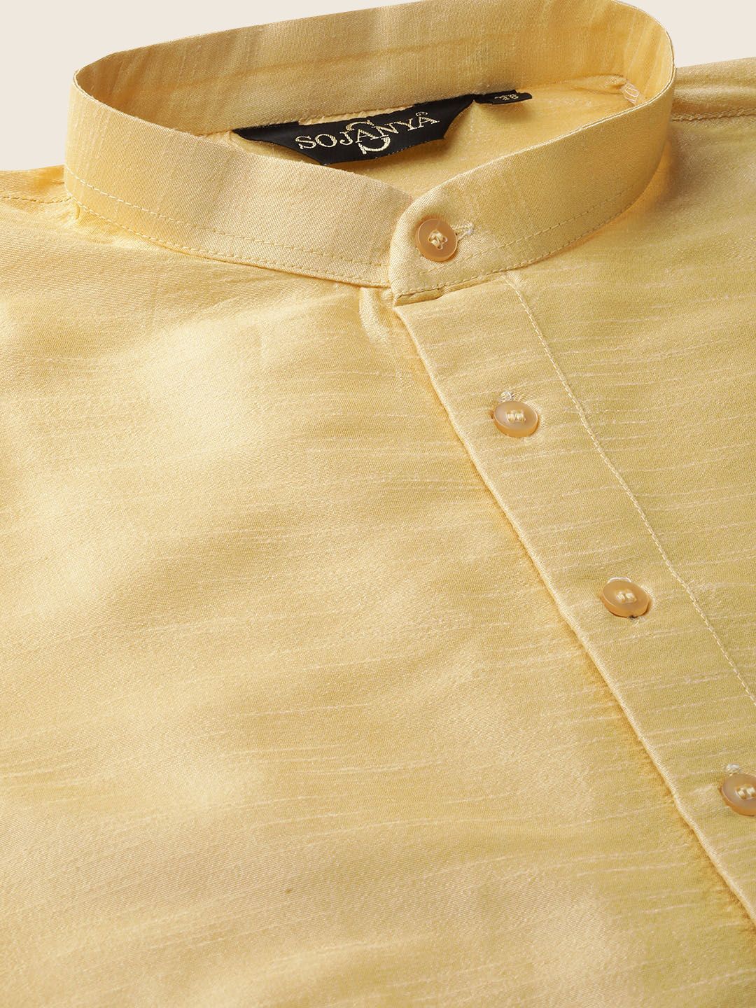 SOJANYA Mandarin Collar Regular Kurta With Churidar & Nehru Jacket