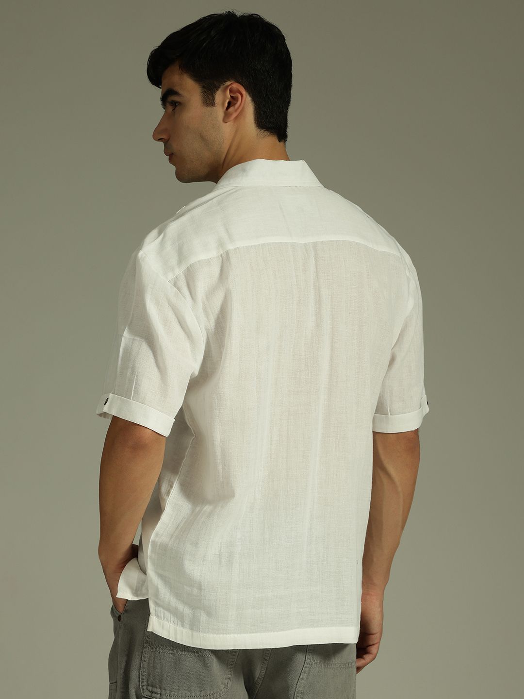 DENNISON Muslin Double Gauge Cotton Oversized Shirt