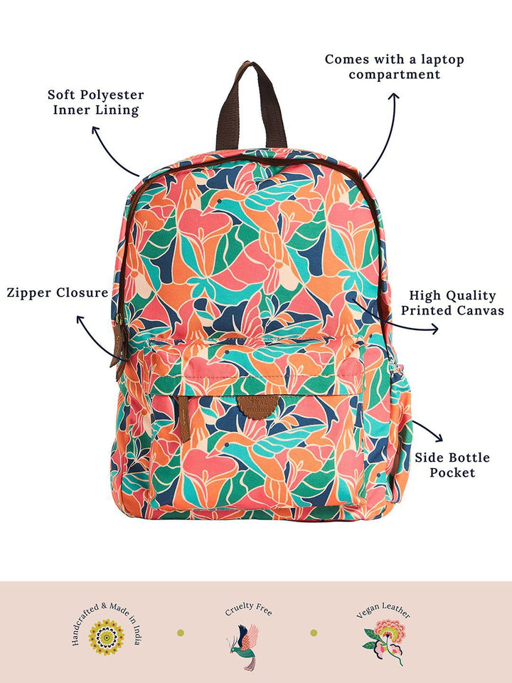 TEAL BY CHUMBAK Women Graphic Backpack