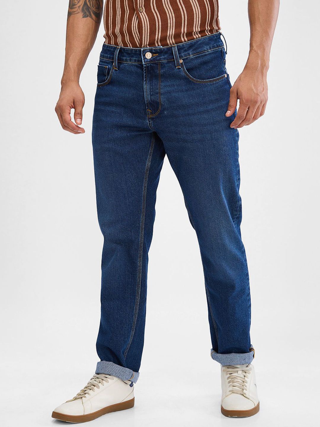 SPYKAR Men Mid Rise Clean Look Stretchable Jeans