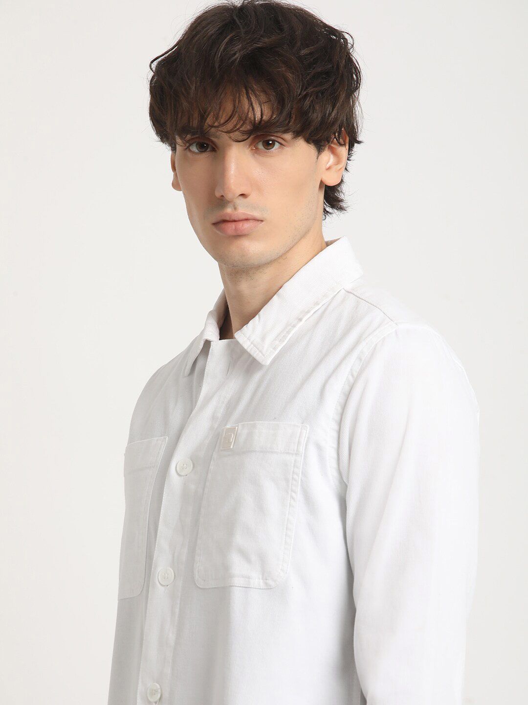 THE BEAR HOUSE Regular Fit Pure Cotton Overshirt
