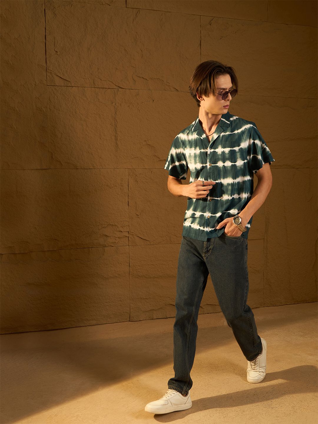 DENNISON Double Pocket Tie and Dye Oversized Shirt