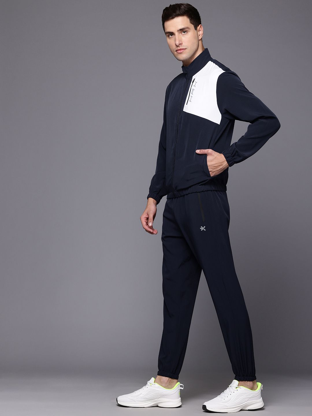 HRX by Hrithik Roshan Men Colourblock Running Track Suit
