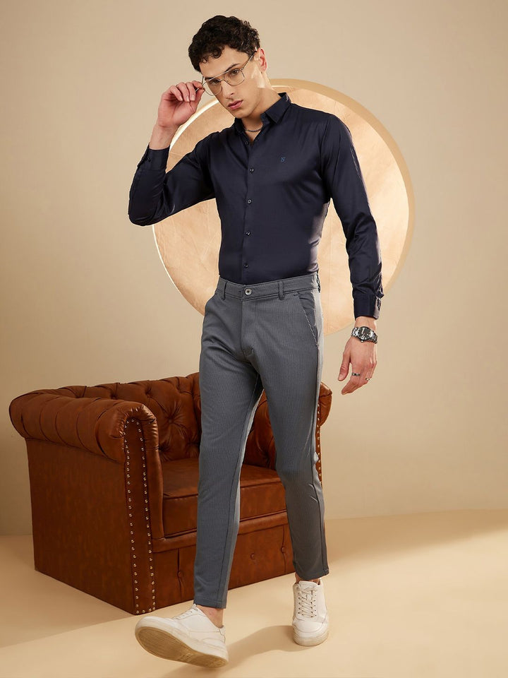 DENNISON Men Satin Wrinkle Free Shirt