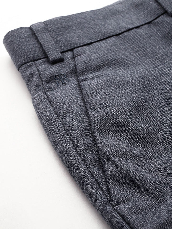 Raymond Men Textured Slim Fit Formal Trousers