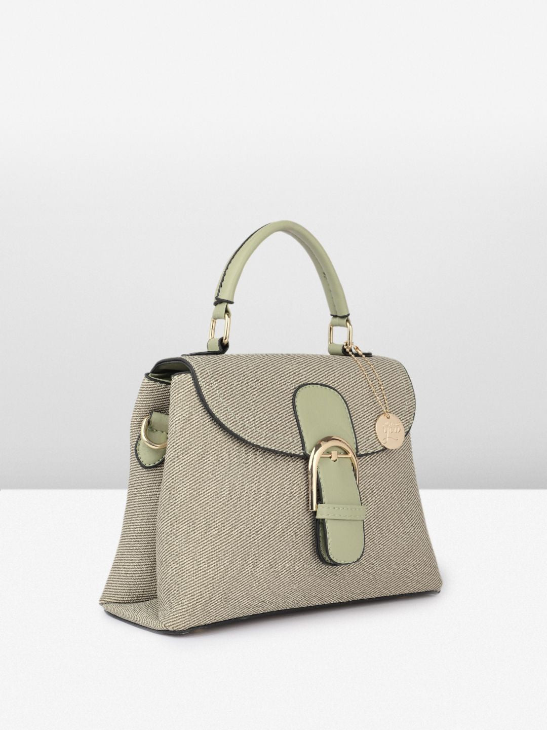 all about you Textured Structured Satchel