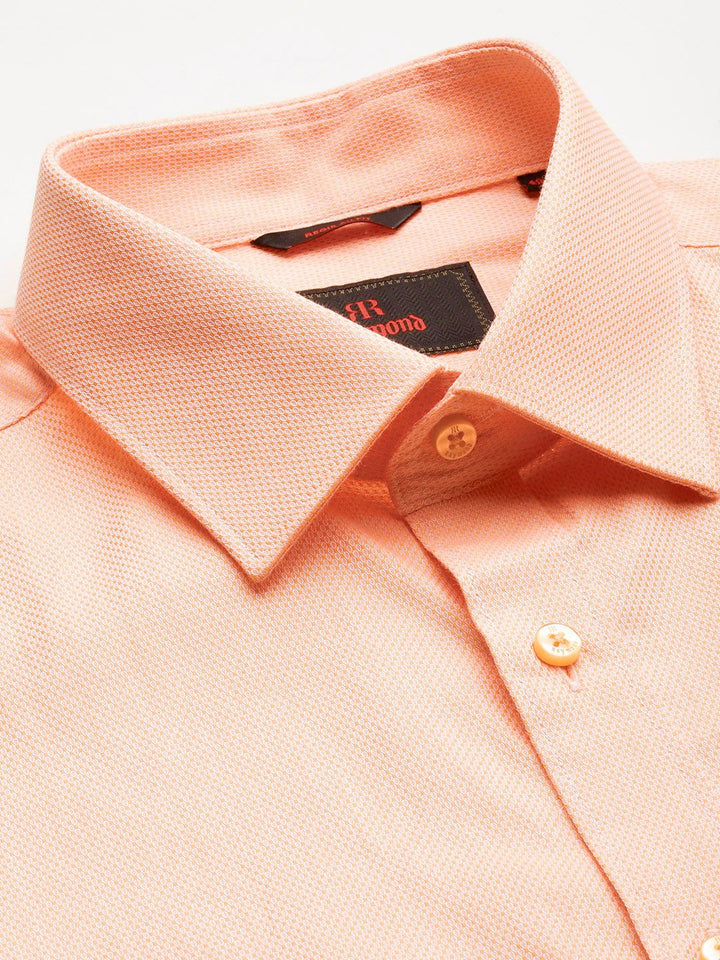 Raymond Opaque Self Design Pure Cotton Formal Shirt
