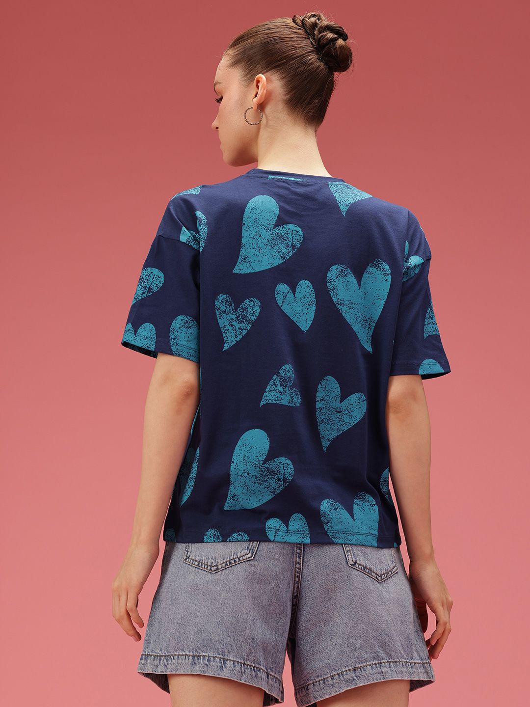 DressBerry Pure Cotton Graphic Printed Relaxed Fit T-shirt