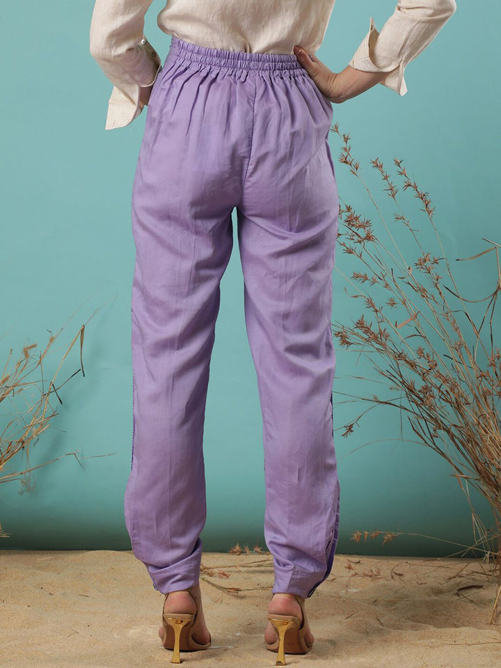RAREISM Women Slim Fit Mid-Rise Trousers