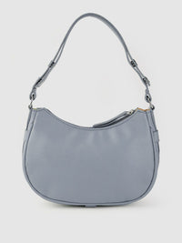 Lino Perros Women Grey Solid Structured Baguette Bag