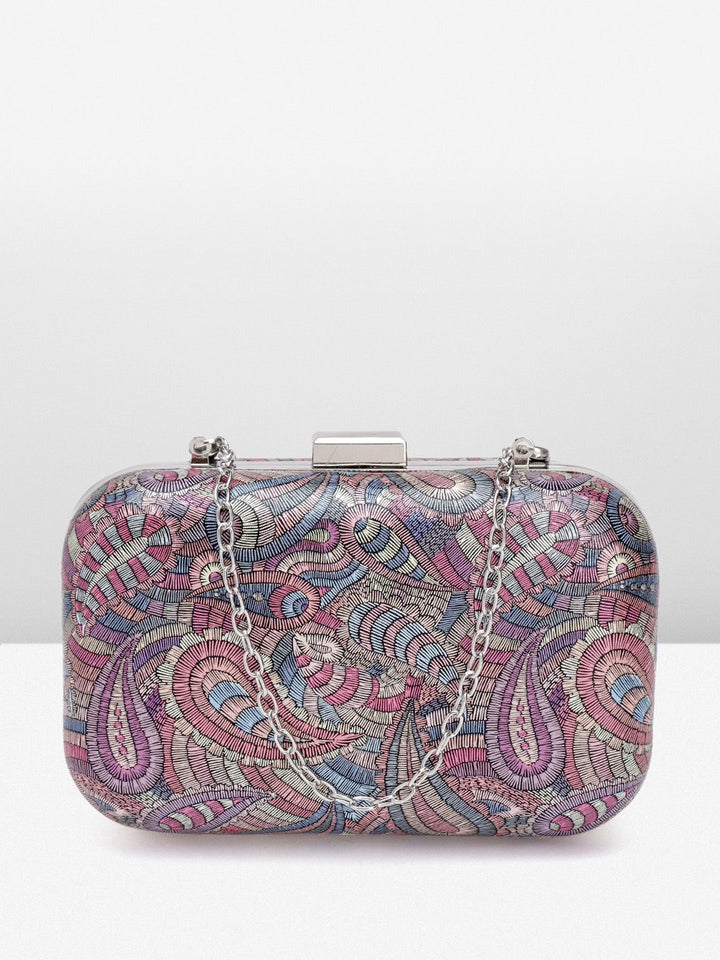 Lino Perros Women Paisley Printed Box Clutch
