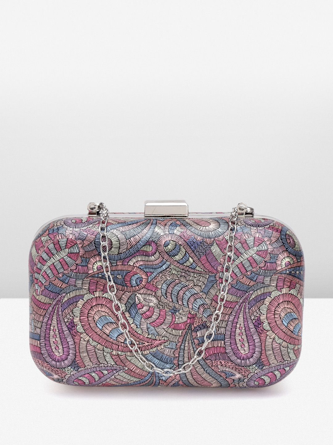 Lino Perros Women Paisley Printed Box Clutch