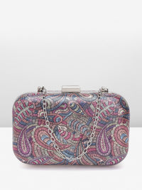 Lino Perros Women Paisley Printed Box Clutch