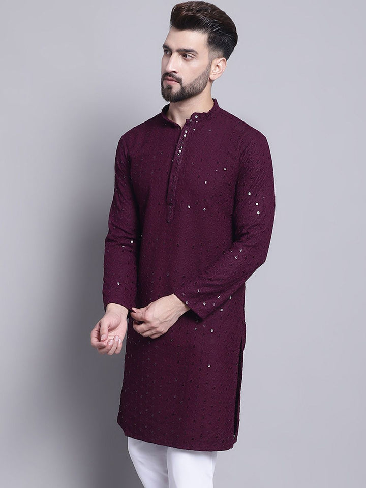 SOJANYA Men Ethnic Motifs Embroidered Sequinned Kurta
