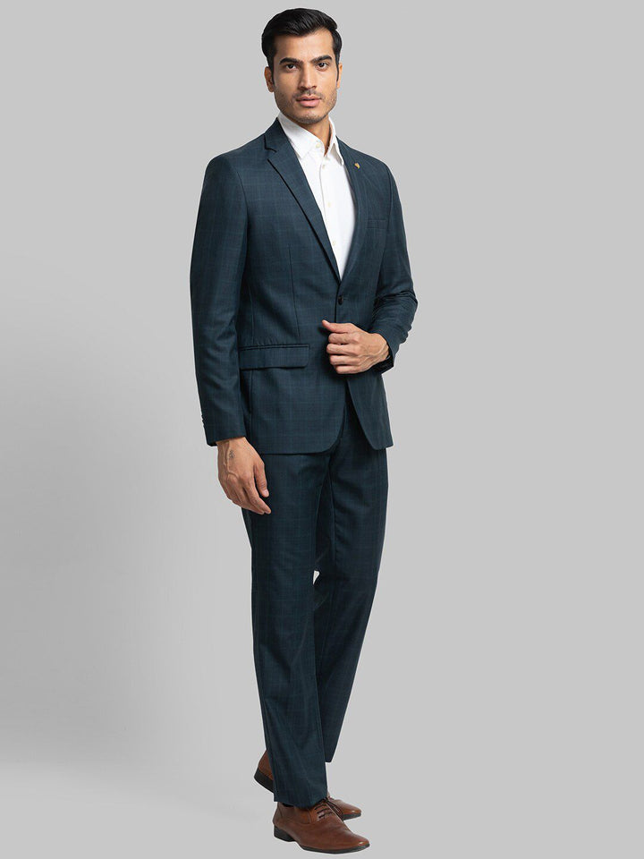 Raymond Men Checked Single Breasted Two Piece Formal Suit