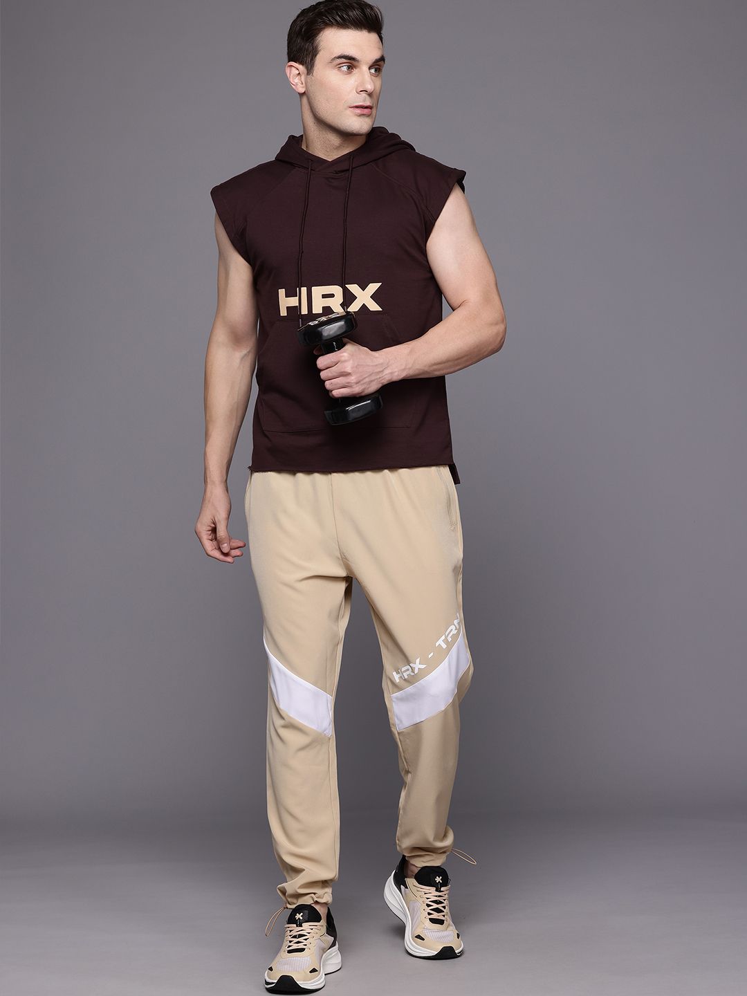 HRX by Hrithik Roshan Men Striped Detail Training Track Pants