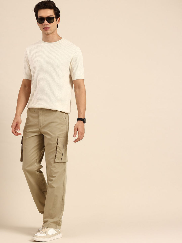 Being Human Men Slim Fit Cargos Trousers