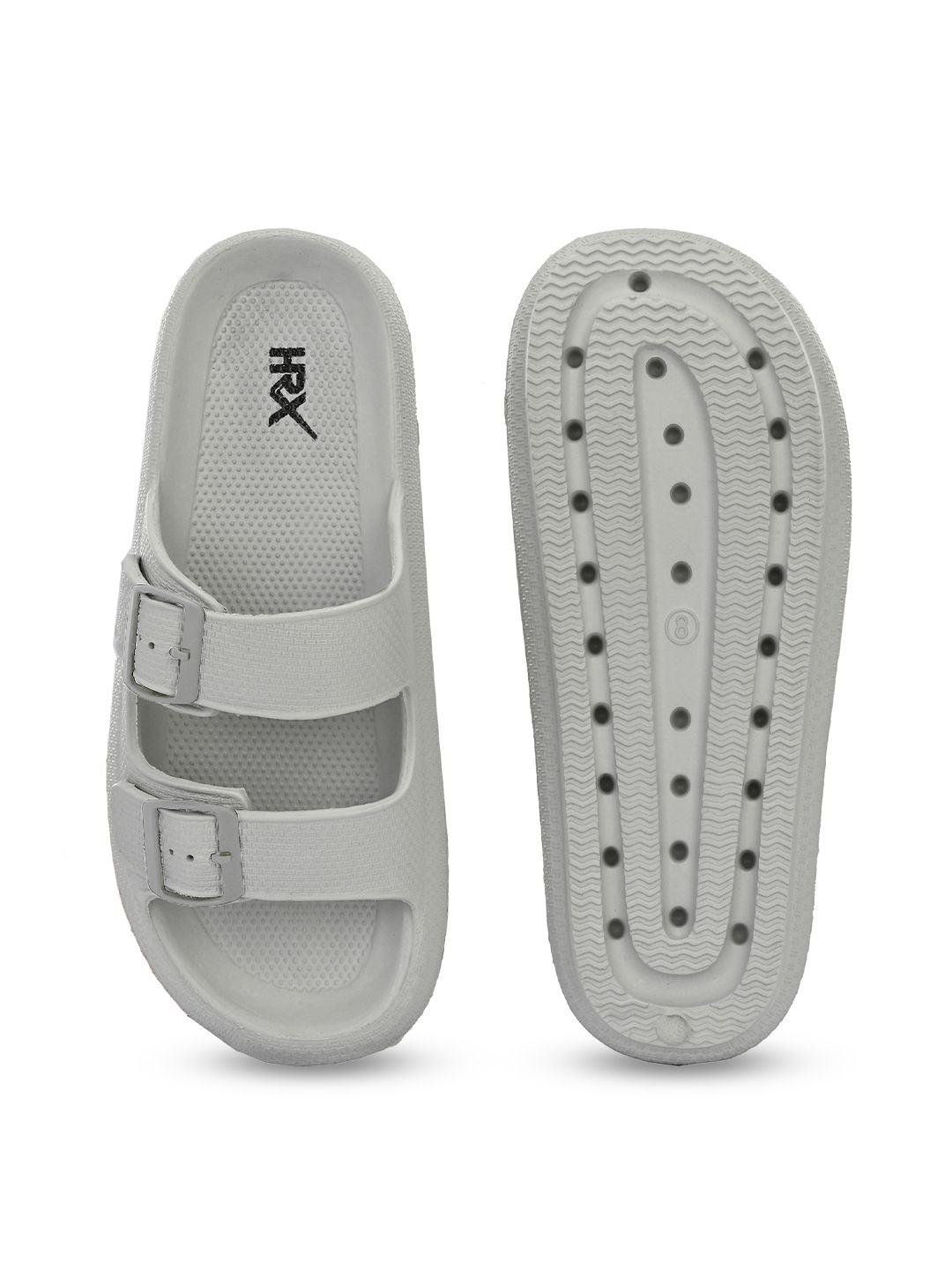 HRX by Hrithik Roshan Men Textured Sliders With Buckle Details