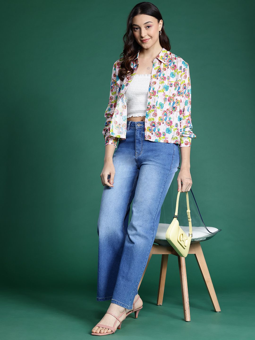 DressBerry Floral Opaque Printed Casual Shirt