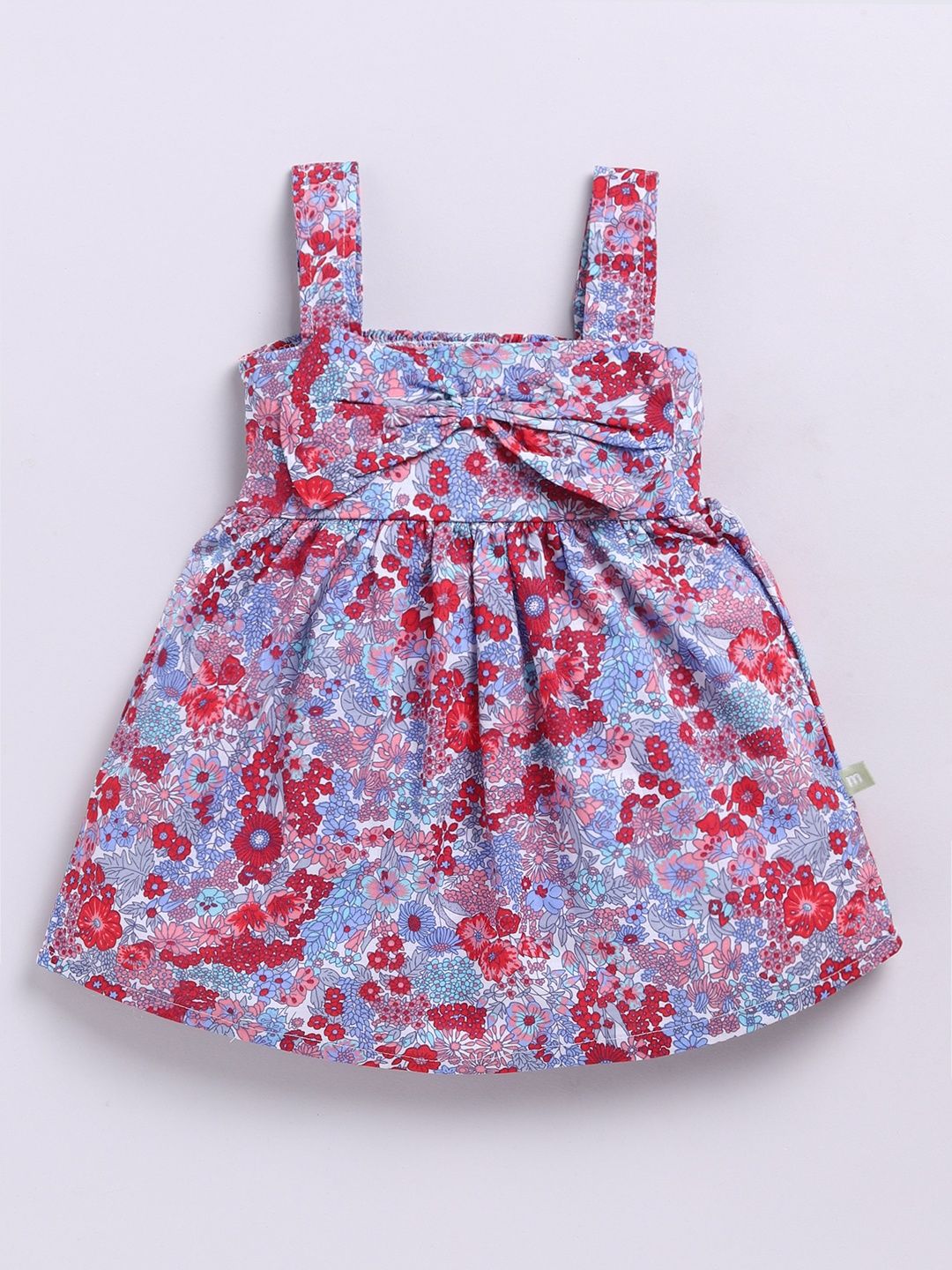 Moms Love Infant Girls Cotton Floral Print Fit & Flare Dress