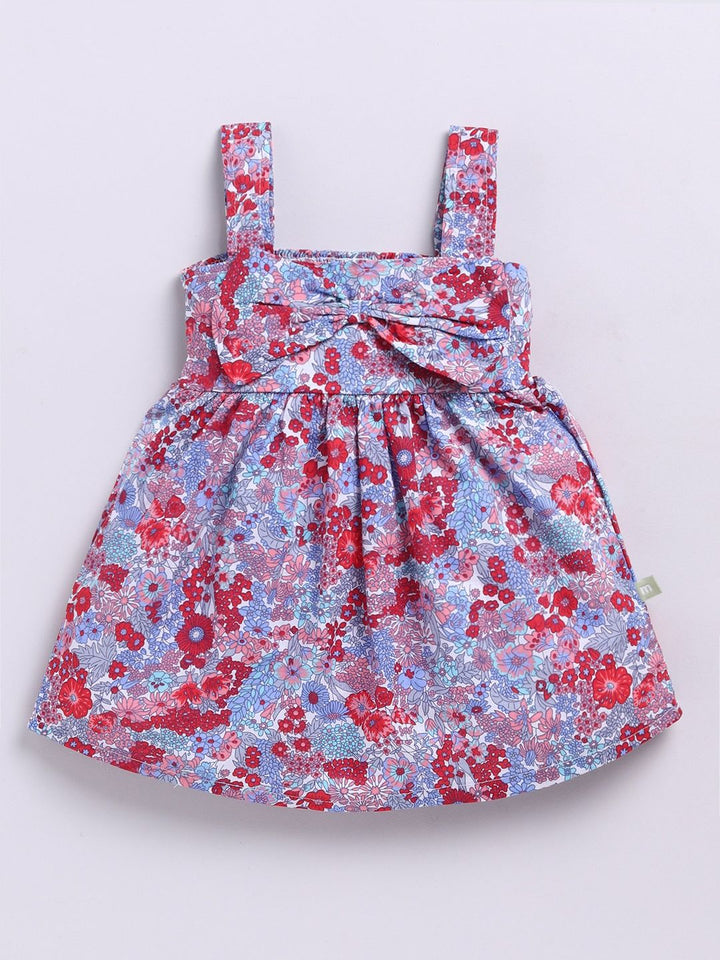 Moms Love Infant Girls Cotton Floral Print Fit & Flare Dress
