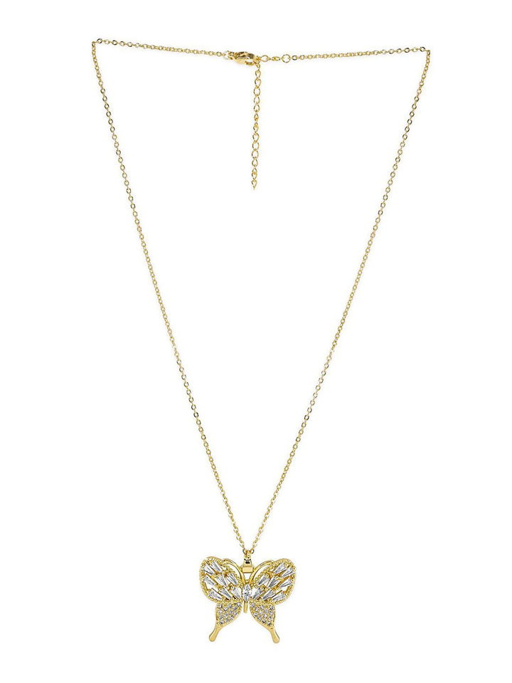 Rubans 18k Goldplated Steelless Steel Tarnishfree Waterproof Cz Demi-Fine Necklace