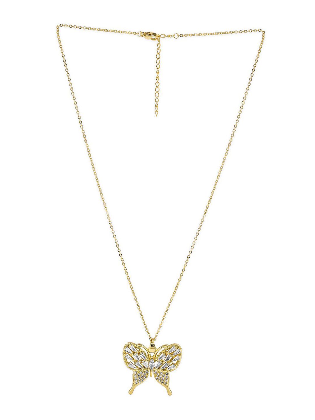 Rubans 18k Goldplated Steelless Steel Tarnishfree Waterproof Cz Demi-Fine Necklace