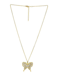 Rubans 18k Goldplated Steelless Steel Tarnishfree Waterproof Cz Demi-Fine Necklace