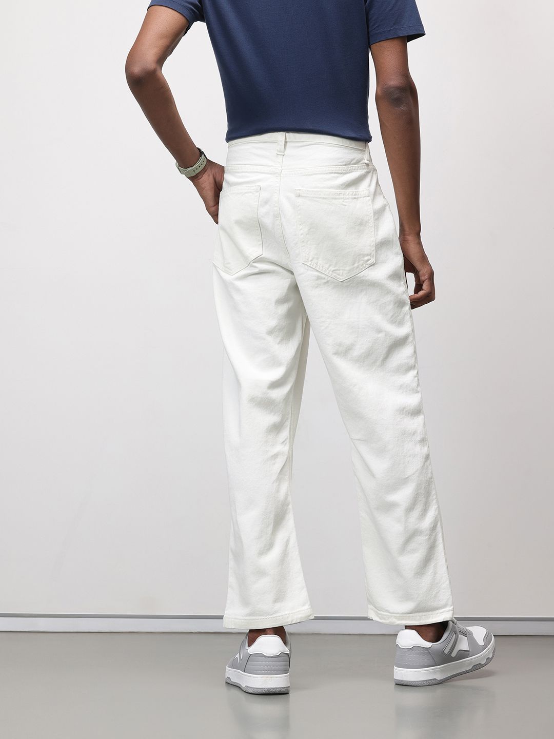 ether Men Slash Knee Baggy Jeans