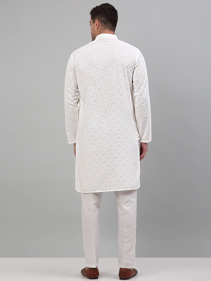 Jompers Seqined Embroidered Kurta with Pyjamas