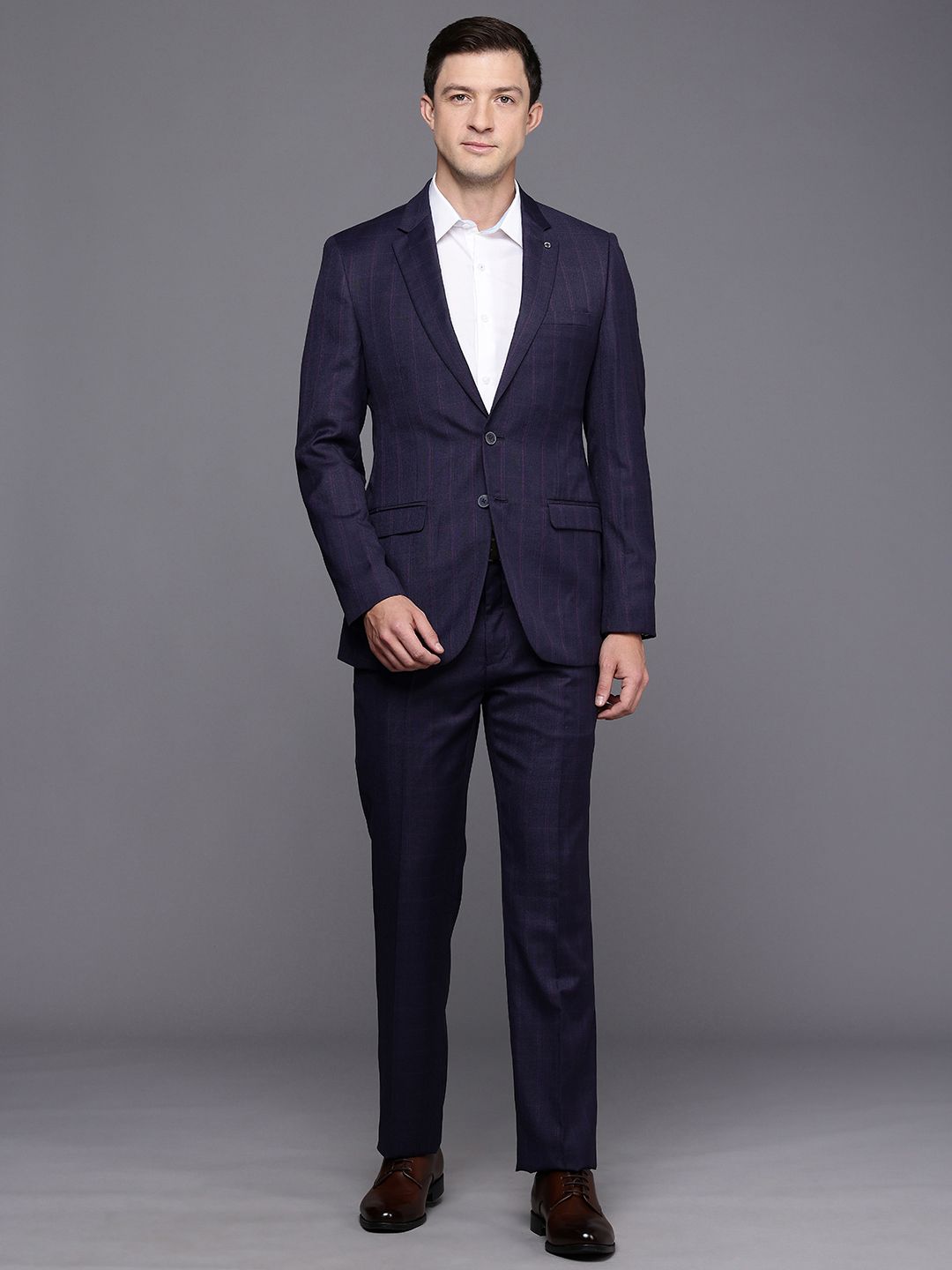 Raymond Checked Contemporary Fit Formal Blazer With Trouser