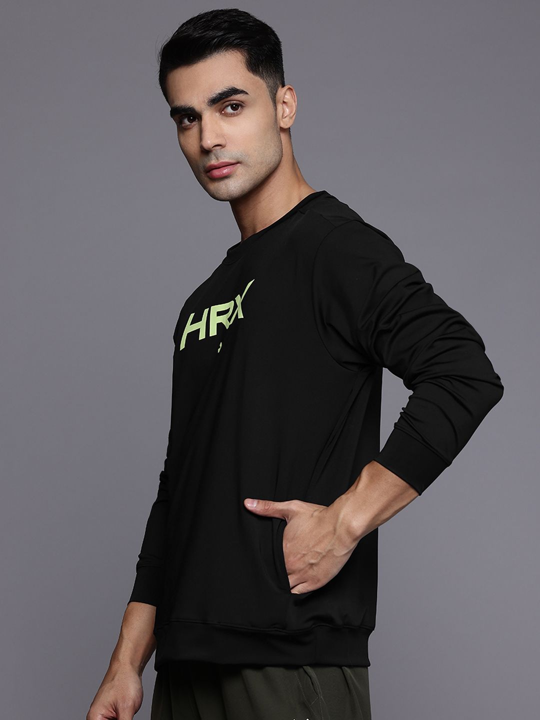 HRX by Hrithik Roshan Solid Regular Sweatshirt